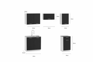 Virtuves mēbeles LUIZA I-balta + amatnieks cena un informācija | Virtuves komplekti | 220.lv