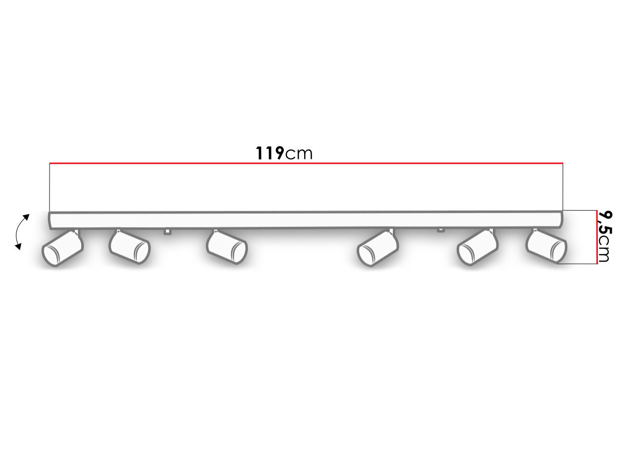 Griestu lampa Eye Spot White VI-balta cena un informācija | Lustras | 220.lv