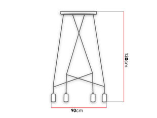 Griestu lampa Imbria melna IV-melna cena un informācija | Lustras | 220.lv