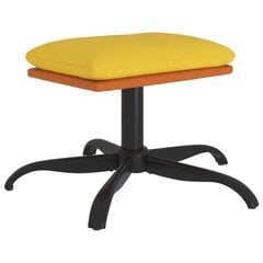 Kāju krēsls, Audums, 60x60x39cm, sinepju dzeltenā krāsā cena un informācija | Sēžammaisi, pufi | 220.lv