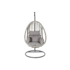 Hanging garden armchair DKD Home Decor 90 x 70 x 110 cm Pelēks sintētiska rotangpalma Alumīnijs cena un informācija | Dārza krēsli | 220.lv