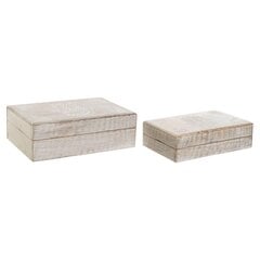 Набор декоративных ящичков DKD Home Decor Древесина манго 25 x 17 x 8 cm Маринованный (2 штук) цена и информация | Детали интерьера | 220.lv