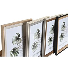 Фото рамка DKD Home Decor Чёрный Серый Коричневый Белый Тропический Деревянный MDF (25 x 1,5 x 30 cm) (4 штук) цена и информация | Рамки, фотоальбомы | 220.lv