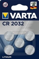 Varta LITHIUM Coin CR2032 battery (5 pieces CR2032) cena un informācija | Baterijas | 220.lv