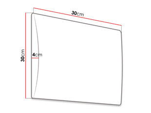 Мягкое настенное панно Pag 30x30 eco clock Soft 011 (czarna) цена и информация | Угловые диваны | 220.lv