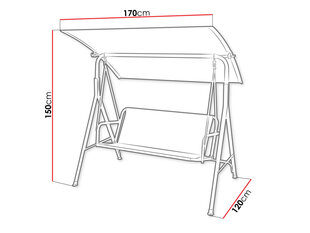 Аякиик ДЖАКУНД-сзары цена и информация | Садовые качели | 220.lv