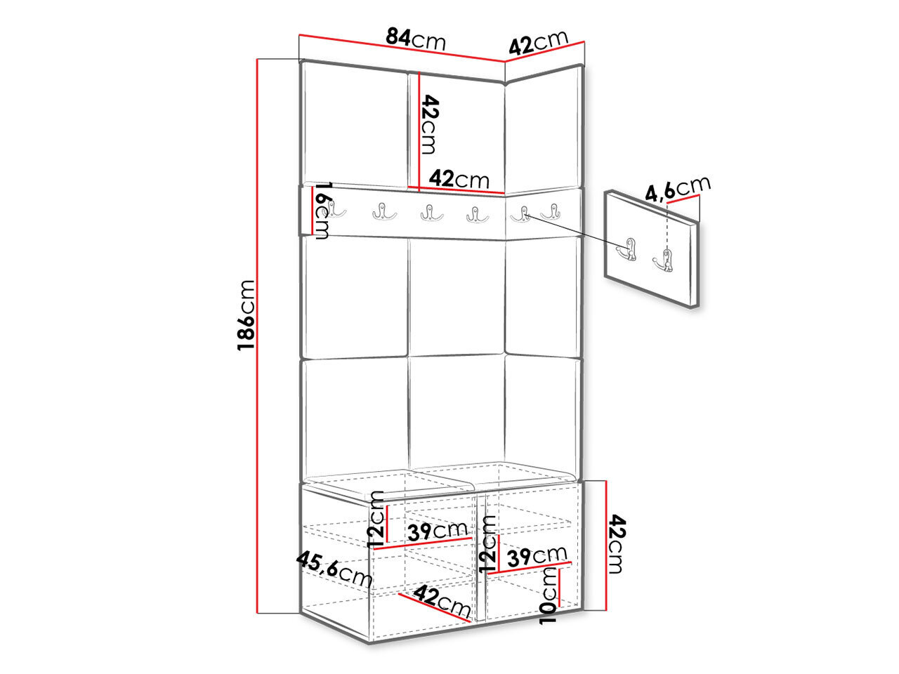 Nagi SPRING I-Graphite-Manila 02 cena un informācija | Priekšnama skapji | 220.lv