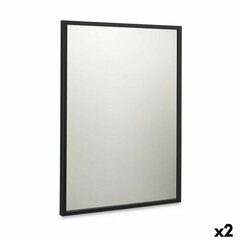 Sienas spogulis 50 x 70 cm Melns Koks MDF (2 gb.) cena un informācija | Spoguļi | 220.lv