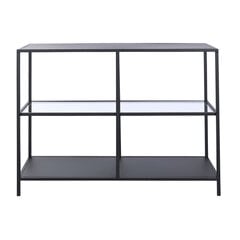 Mazs galdiņš DKD Home Decor Stikls Melns Metāls 100 x 35 x 80 cm cena un informācija | Konsoles galdiņi | 220.lv