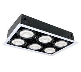 LED akcenta gaismeklis quad612 12w 6xe27 4000k balts cena un informācija | Iebūvējamās lampas, LED paneļi | 220.lv