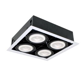 LED akcenta gaismeklis quad412 12w 4xe27 2700k tumši pelēks cena un informācija | Iebūvējamās lampas, LED paneļi | 220.lv