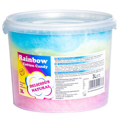 Krāsaina varavīksnes kokvilnas konfekte Rainbow Cotton Candy 3L cena un informācija | Virtuves piederumi | 220.lv