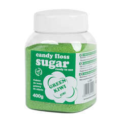 Krāsains zaļš kokvilnas cukurs ar kivi garšu 400g cena un informācija | Virtuves piederumi | 220.lv