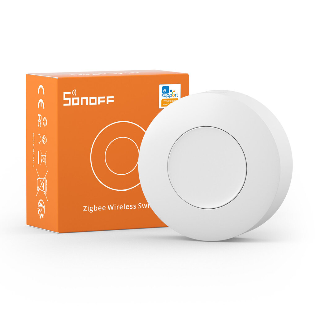 Smart Zigbee Wireless Switch Sonoff SNZB-01P (round) cena un informācija | Drošības sistēmas, kontrolieri | 220.lv