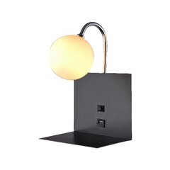 betty sienas lampa 1xg9 ar usb melna cena un informācija | Iebūvējamās lampas, LED paneļi | 220.lv