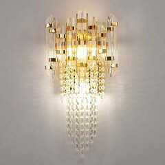 Theodore sienas lampa 3xg9 zelta/kristāli cena un informācija | Iebūvējamās lampas, LED paneļi | 220.lv