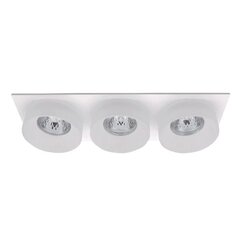 sa-045/3 trīskāršs downlight kvadrātveida balts/balts cena un informācija | Iebūvējamās lampas, LED paneļi | 220.lv