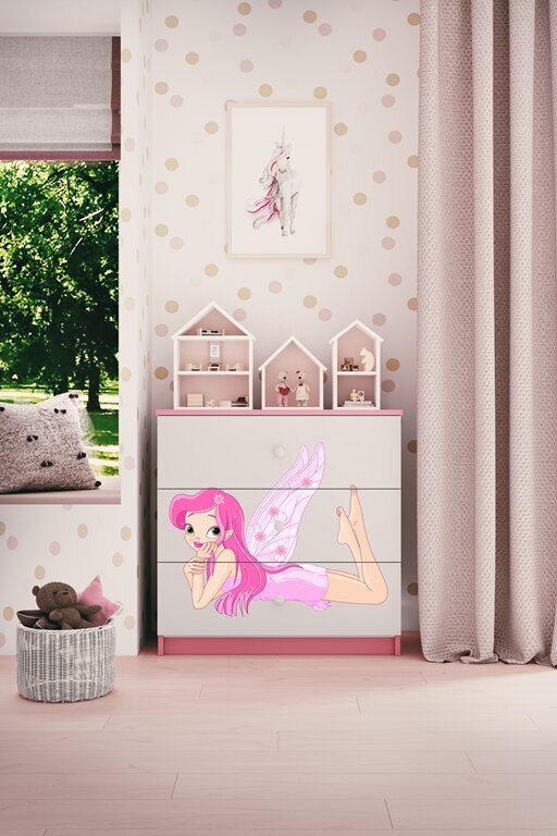 Rozā Dresser Babydreams feja cena un informācija | Kumodes | 220.lv