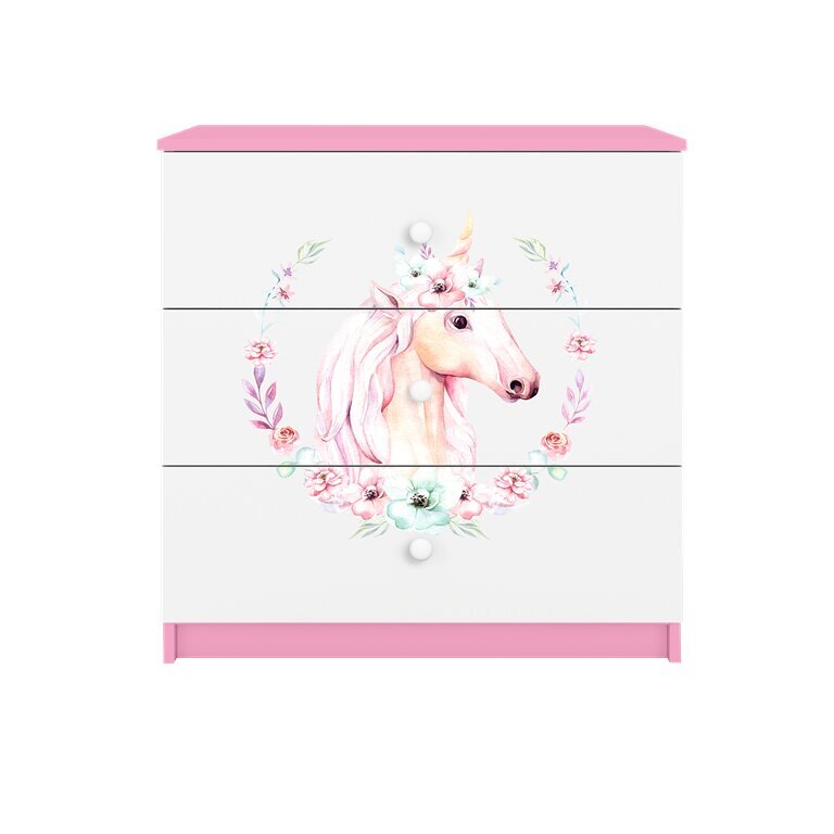 Rozā Dresser Babydreams vienradzis cena un informācija | Kumodes | 220.lv