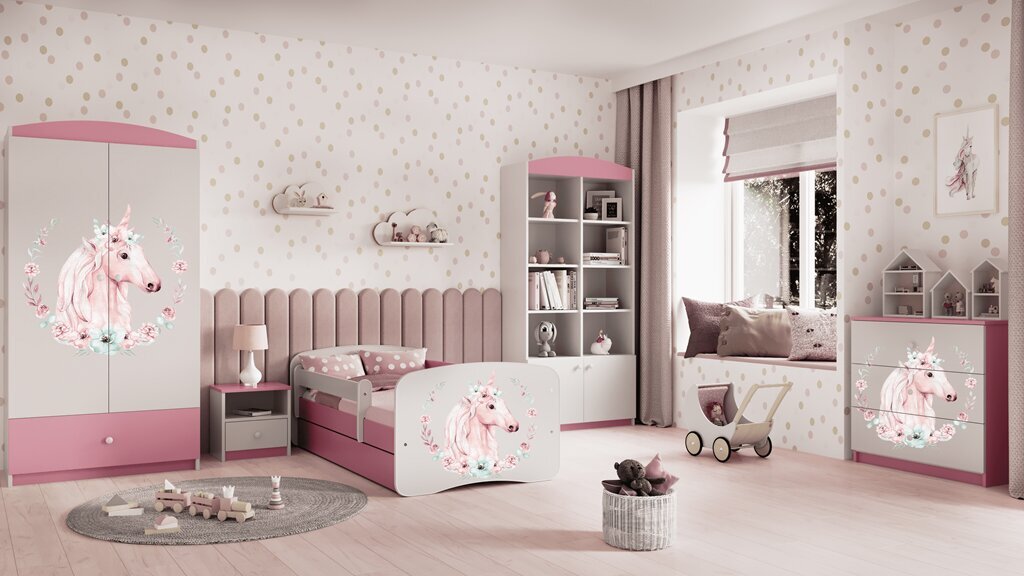 Rozā Dresser Babydreams vienradzis cena un informācija | Kumodes | 220.lv