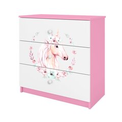 Rozā Dresser Babydreams vienradzis cena un informācija | Kumodes | 220.lv