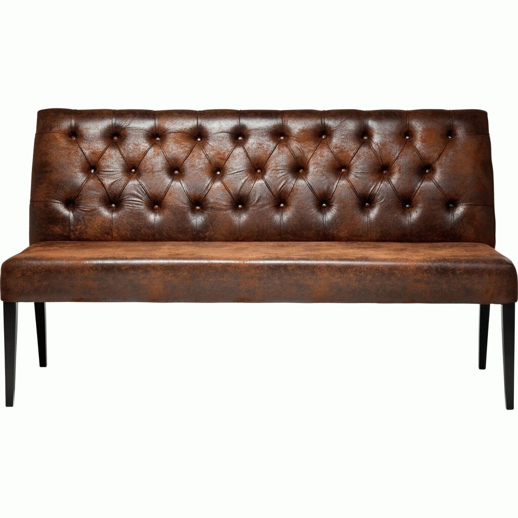 Polsterētas Bench Econo pogas Vintage 162 cm цена и информация | Dārza soli | 220.lv