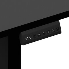 levano sistēmas galds, 120 melns cena un informācija | Datorgaldi, rakstāmgaldi, biroja galdi | 220.lv
