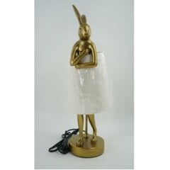 Galda lampa Animal Rabbit Zelta/Balta 50cm cena un informācija | Galda lampas | 220.lv