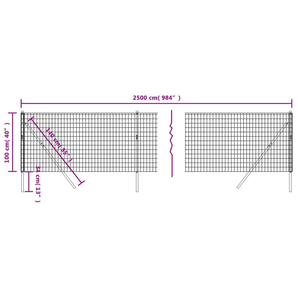 Vielinė tinklinė tvora, žalia, 1x25m, galvanizuotas plienas cena un informācija | Žogi un piederumi | 220.lv