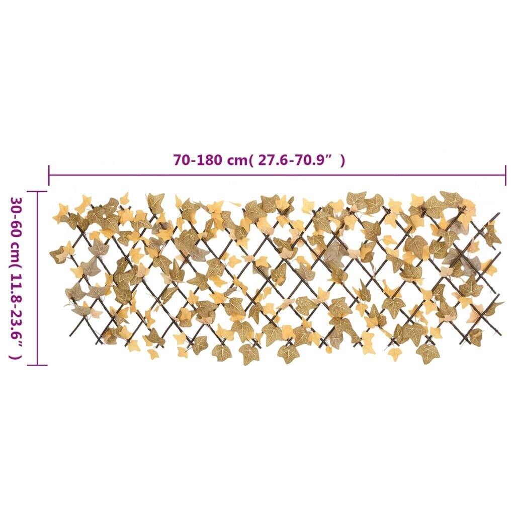 Dirbtinių klevo lapų treliažai, 5vnt., oranžiniai, 180x60cm cena un informācija | Žogi un piederumi | 220.lv