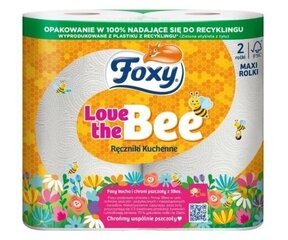 Foxy Love the Bee Virtuves dvieļi, 2 rolles cena un informācija | Tualetes papīrs, papīra dvieļi | 220.lv