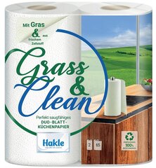 (DE) Hakle, Grass&Clean, Ręczniki kuchenne, 2 шт. - Высококачественные кухонные полотенца, набор из 2 шт. цена и информация | Туалетная бумага, бумажные полотенца | 220.lv