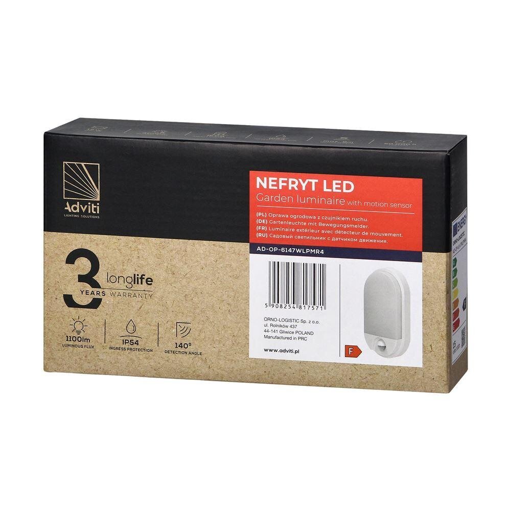 Plafond LED NEFRYT 15W 4000K IP54 ar kustības sensoru OR-OP-6147WLPMR4 balts цена и информация | Griestu lampas | 220.lv