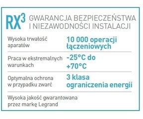 Wyłącznik nadprądowy RX3 B10 1P Legrand cena un informācija | Elektrības slēdži, rozetes | 220.lv