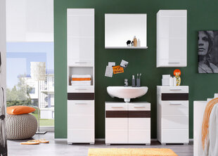 Шкаф в ванную rendteam Trendteam Mezzo, 37x31x79 см, белый/коричневый цена и информация | Шкафчики для ванной | 220.lv