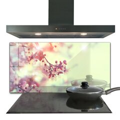 Virtuves sienas panelis, Ziedošs rozā koks, 100x50cm цена и информация | Комплектующие для кухонной мебели | 220.lv