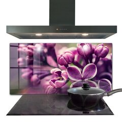 Virtuves sienas panelis, Rozā lilijas dabiskais skaistums, 100x50cm cena un informācija | Virtuves furnitūra | 220.lv