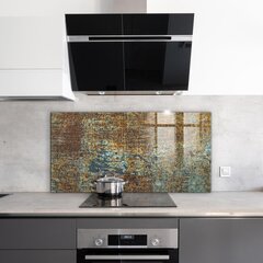 Virtuves sienas panelis, Vecā metāla tekstūra, 100x50cm cena un informācija | Virtuves furnitūra | 220.lv