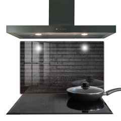 Virtuves sienas panelis, Melnais ķieģeļu betons, 100x70cm cena un informācija | Virtuves furnitūra | 220.lv
