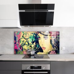 Virtuves sienas panelis, Meitene vasaras dienā, 120x60cm cena un informācija | Virtuves furnitūra | 220.lv