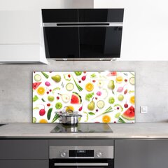 Virtuves sienas panelis, Veselīgu augļu sastāvs, 120x60cm cena un informācija | Virtuves furnitūra | 220.lv