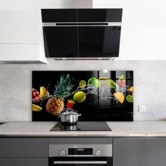 Virtuves sienas panelis, Sulīgu augļu sastāvs, 120x60cm cena un informācija | Virtuves furnitūra | 220.lv