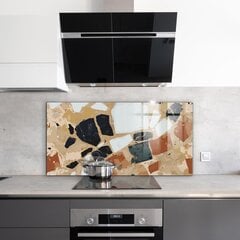 Virtuves sienas panelis, Terrazzo dabiskais akmens, 120x60cm цена и информация | Комплектующие для кухонной мебели | 220.lv