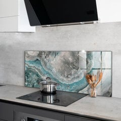 Virtuves sienas panelis, Abstrakts krāsu virpuļu raksts, 125x50cm цена и информация | Комплектующие для кухонной мебели | 220.lv
