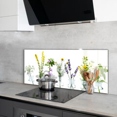 Virtuves sienas panelis, Dabīgie augi Veselība, 125x50cm cena un informācija | Virtuves furnitūra | 220.lv