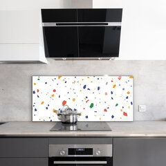 Virtuves sienas panelis, Terrazzo Terrazzo oļi, 125x50cm cena un informācija | Virtuves furnitūra | 220.lv