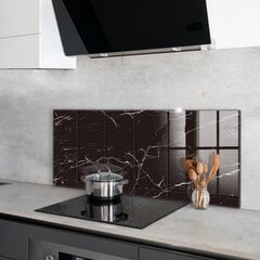 Virtuves sienas panelis, Melnā marmora tekstūra, 125x50cm cena un informācija | Virtuves furnitūra | 220.lv