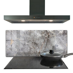 Virtuves sienas panelis, Pelēks granīta marmora akmens, 125x50cm cena un informācija | Virtuves furnitūra | 220.lv