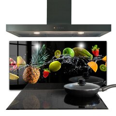 Virtuves sienas panelis, Sulīgu augļu sastāvs, 140x70cm cena un informācija | Virtuves furnitūra | 220.lv