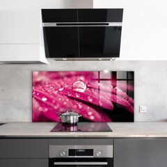 Virtuves sienas panelis, Rozā augu zieds, 140x70cm цена и информация | Комплектующие для кухонной мебели | 220.lv